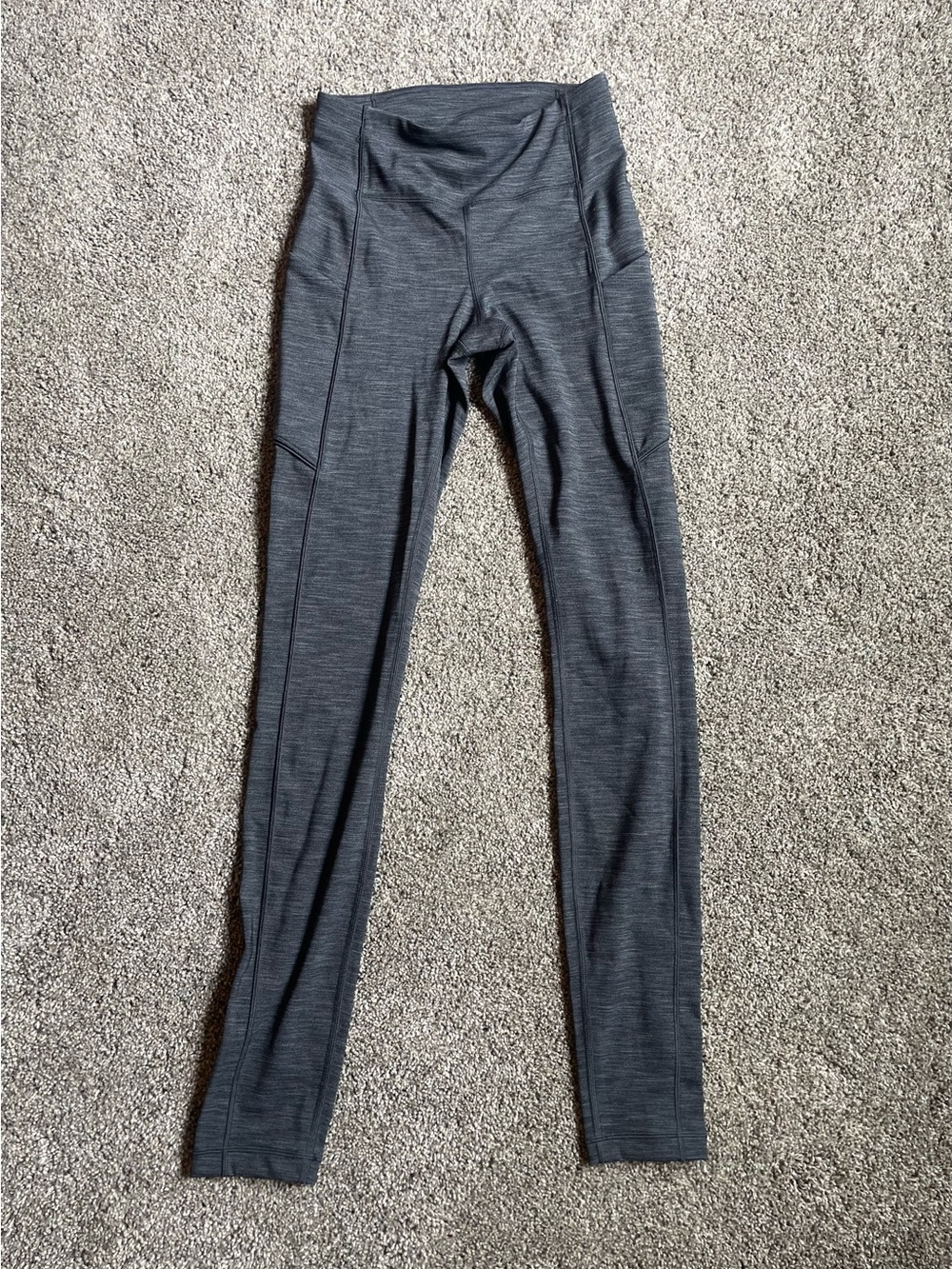 lululemon Dark Heather Grey Stretch Leggings Size 2